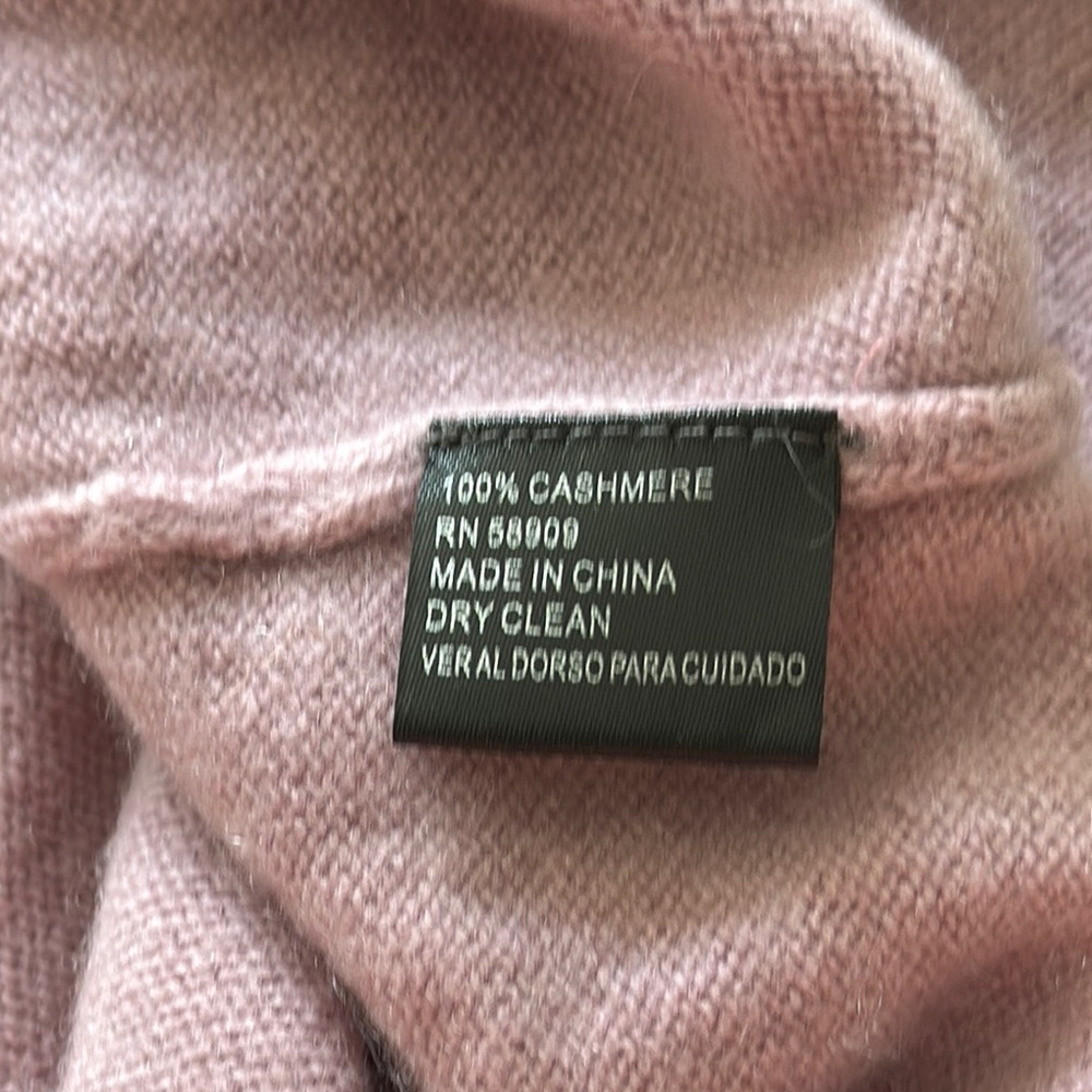 ANTONIO MELANI Sz Medium Pink Cashmere Double Ruffle Slv  Sweater - Picture 9 of 9